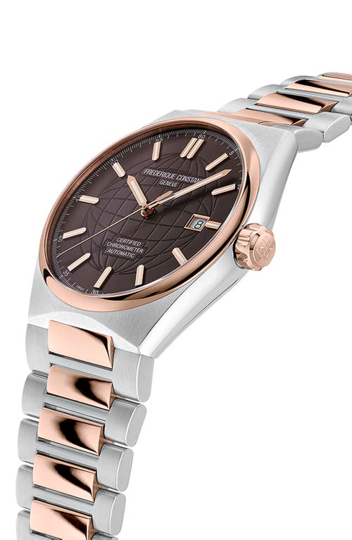 Frederique Constant Men's Swiss Automatic Highlife Cosc Two-tone Stainless Steel Bracelet Watch 41mm In Two-tone