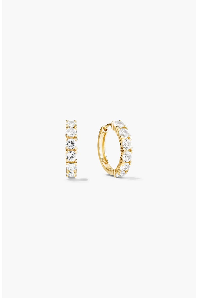 Lab Grown Sapphire Small Hoops, Main, color, Gold