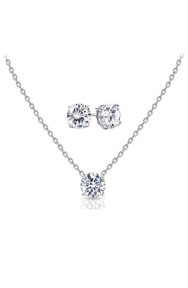 Donatello Gian Necklace And Earrings Set, Main, color, Silver