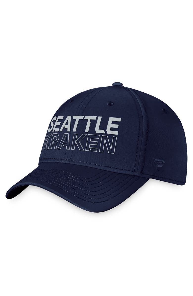 FANATICS Men's Fanatics Branded  Deep Sea Blue Seattle Kraken Authentic Pro Road Flex Hat, Alternate, color, Navy