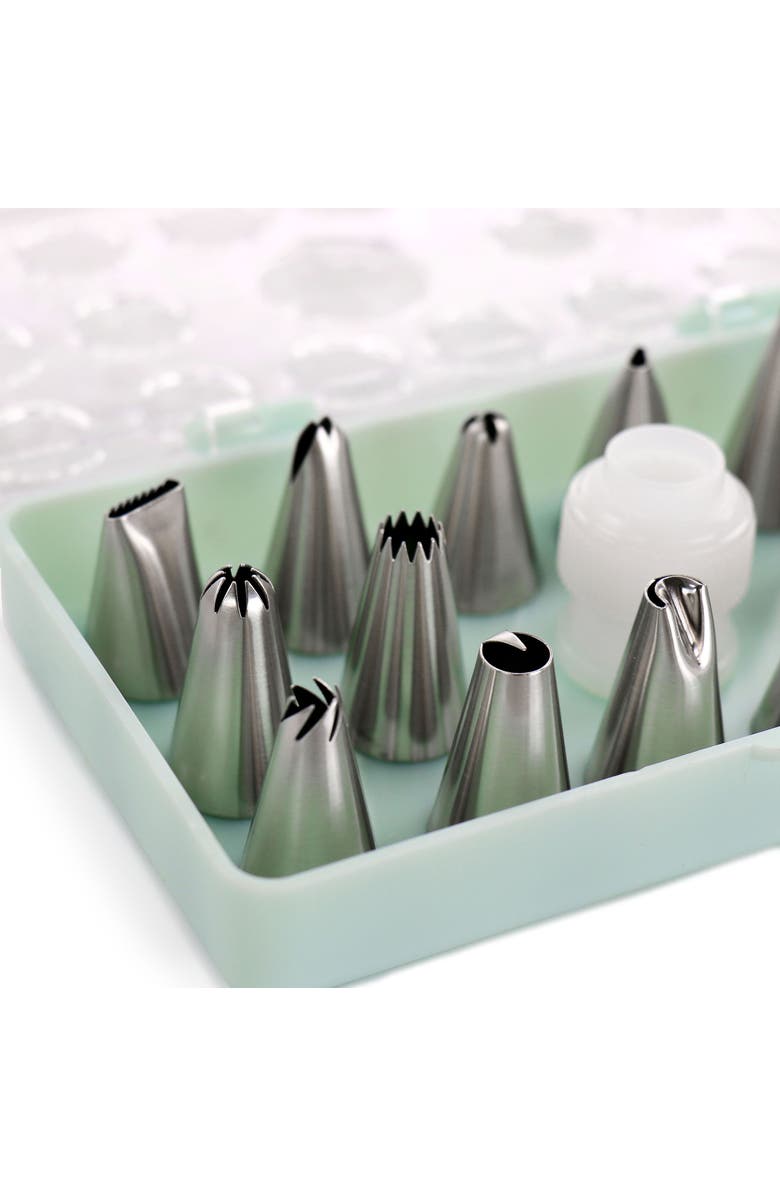 MARTHA STEWART 16 Piece Stainless Steel Assorted Cake Decorating Nozzles, Alternate, color, Turquoise