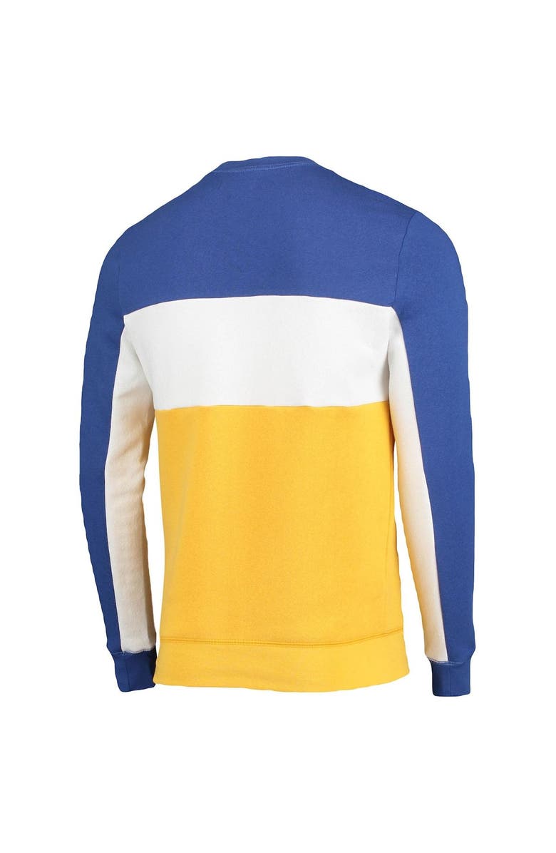 Junk Food Men's Junk Food Royal/Gold Los Angeles Rams Color Block Pullover Sweatshirt, Alternate, color,