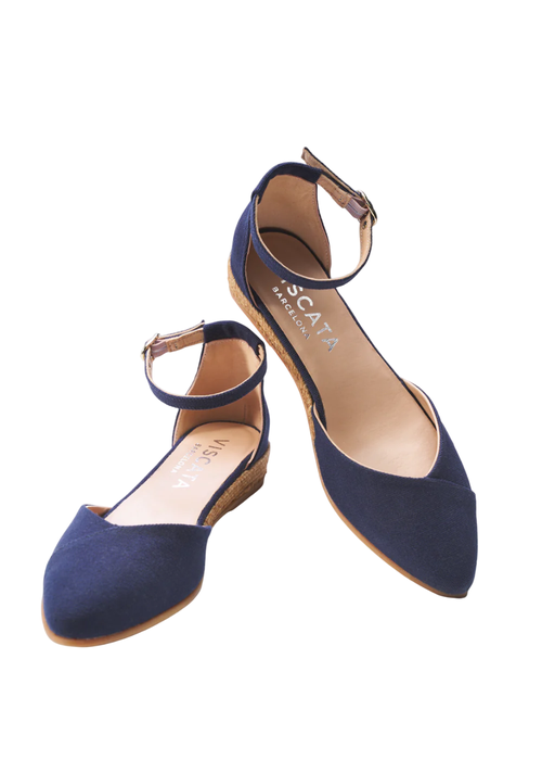 Viscata Montroig Canvas Espadrille Flats In Navy