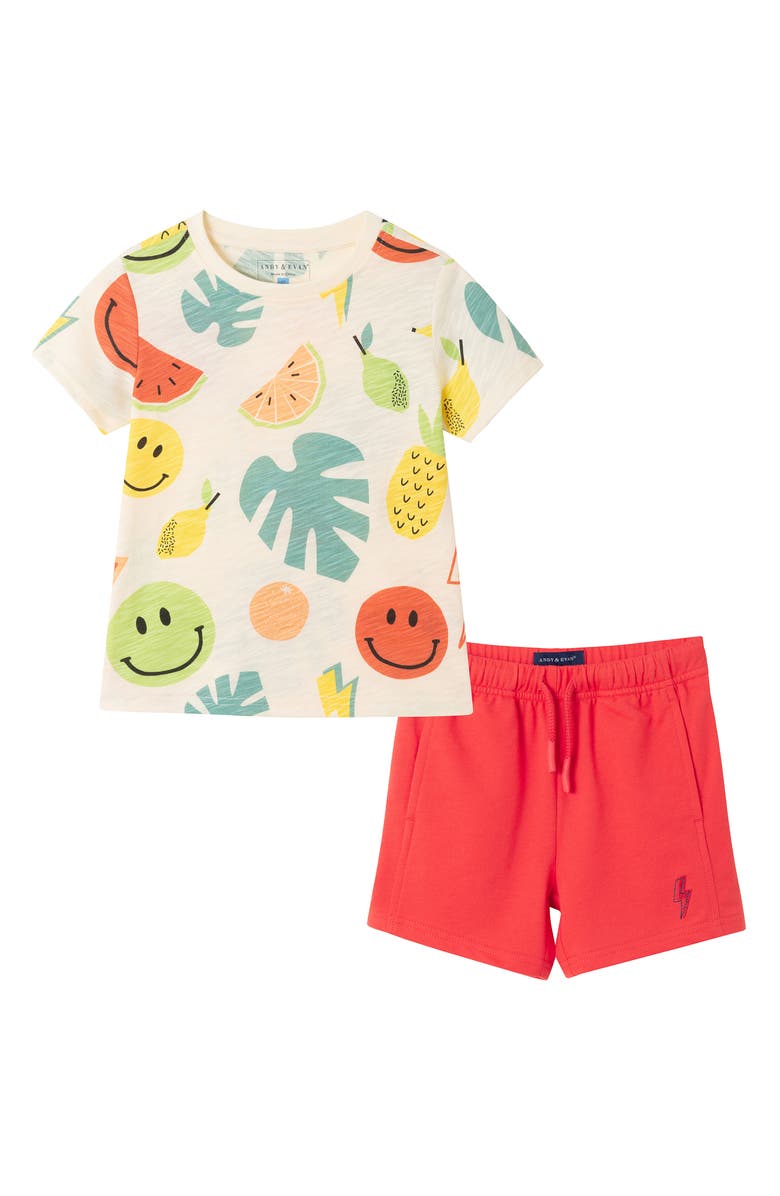 Andy & Evan Kids' Shark Graphic T-Shirt & Shorts Set, Main, color, 