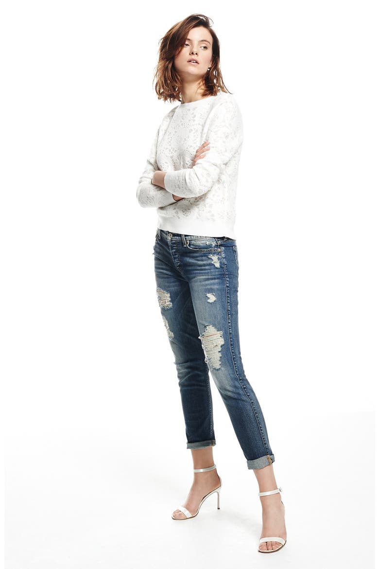 7 For All Mankind® 'Josefina' Boyfriend Jeans, Alternate, color, RED CAST HERITAGE BLUE