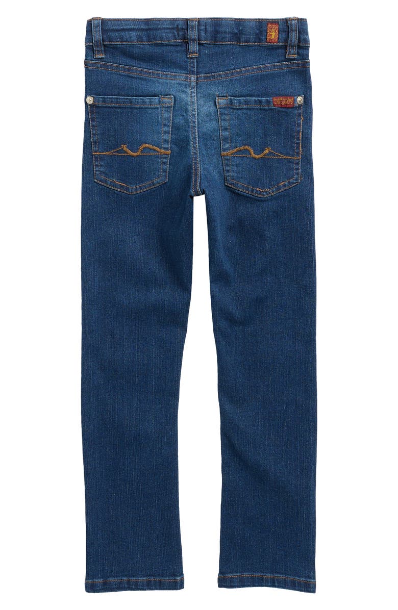 7 For All Mankind Kids' Flannel Button-Up Shirt & Jeans Set, Alternate, color, Dark Denim