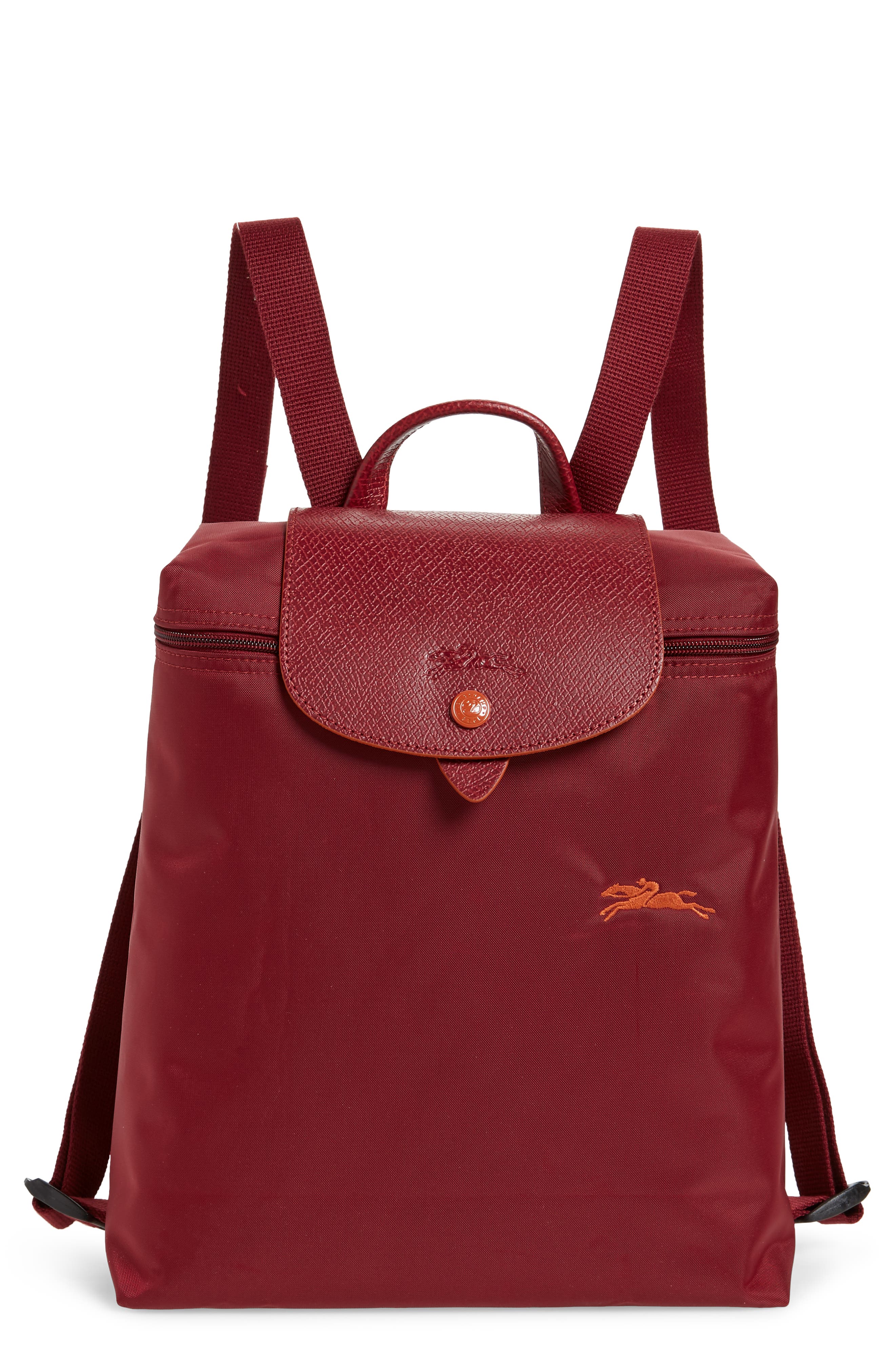 Le Pliage Club Backpack, Main, color, GARNET RED