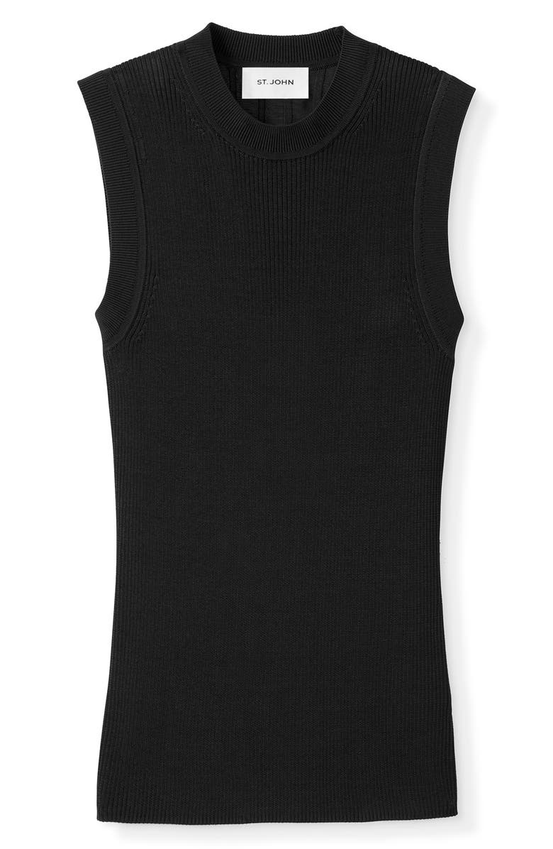 St. John Collection Mixed Rib Sleeveless Top, Alternate, color,