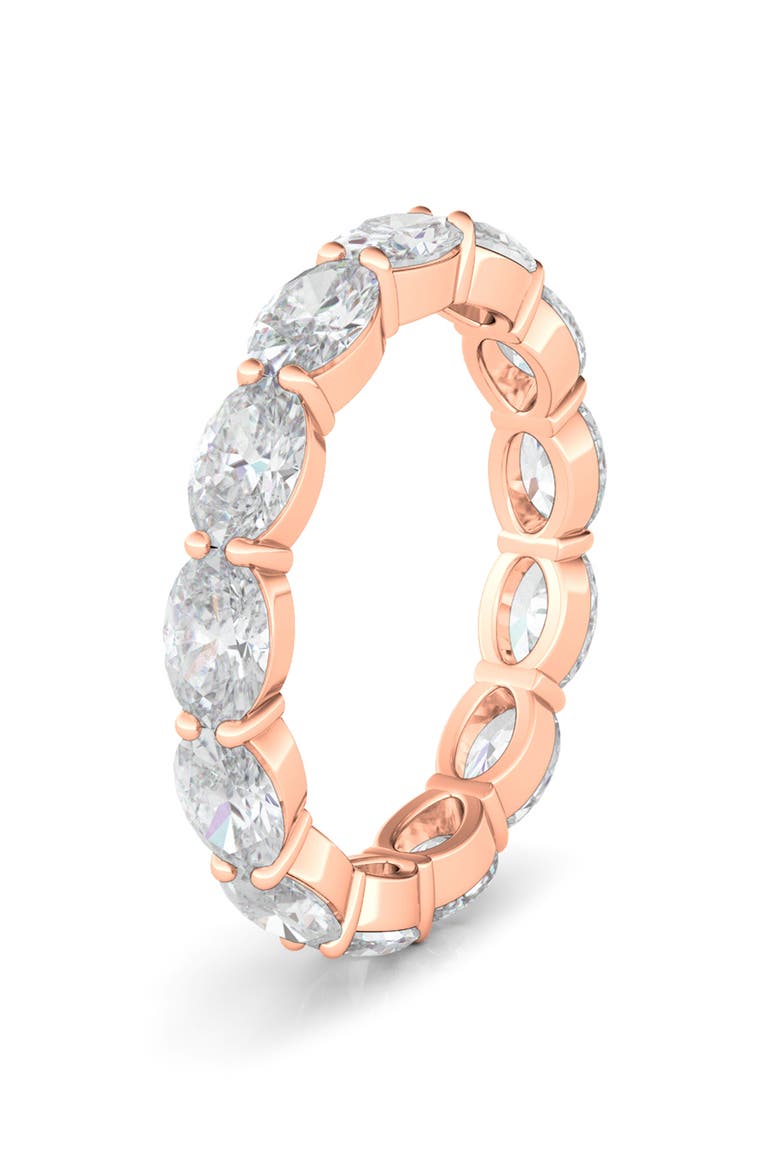Sideways Lab Grown Diamond 18K Gold Eternity Ring, Main, color, 2.73 CTW ROSE GOLD