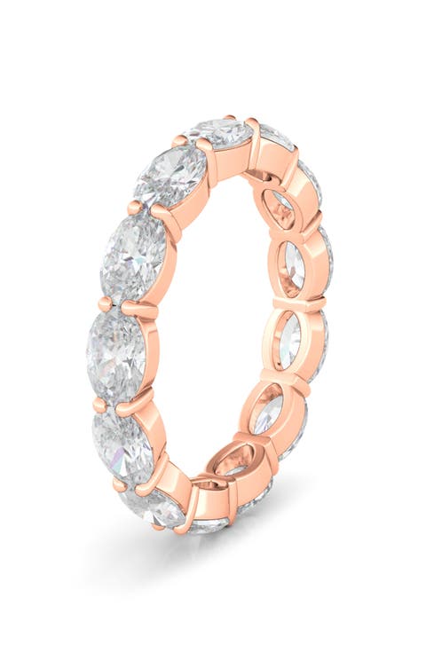 Sideways Lab Grown Diamond 18K Gold Eternity Ring
