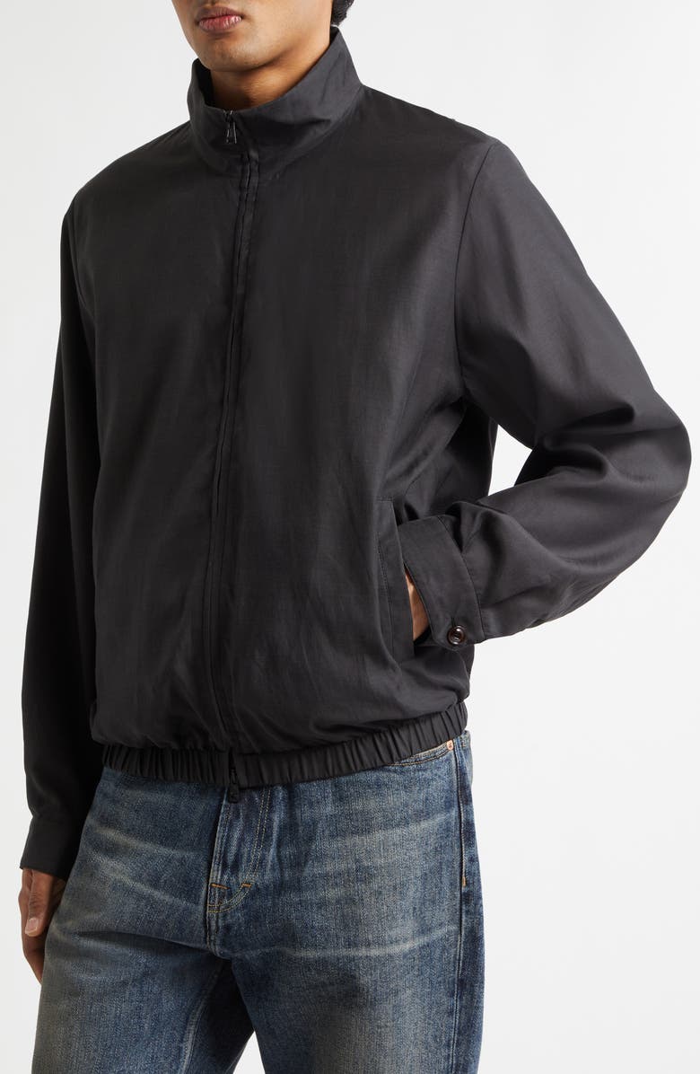 OUR LEGACY Casino Cupro & Cotton Jacket, Alternate, color, Still Black Calm Cupro Cotton