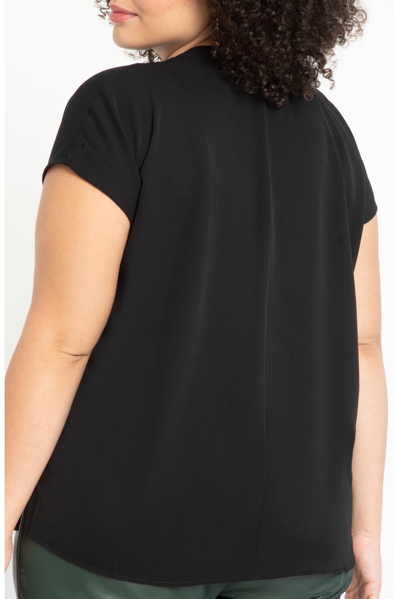 Notch Collar Blouse, Alternate, color, BLACK