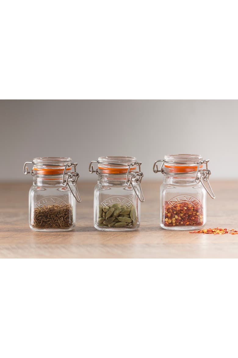 Square Clip Top Jar for Canning and Food Storage, Alternate, color, 3 in