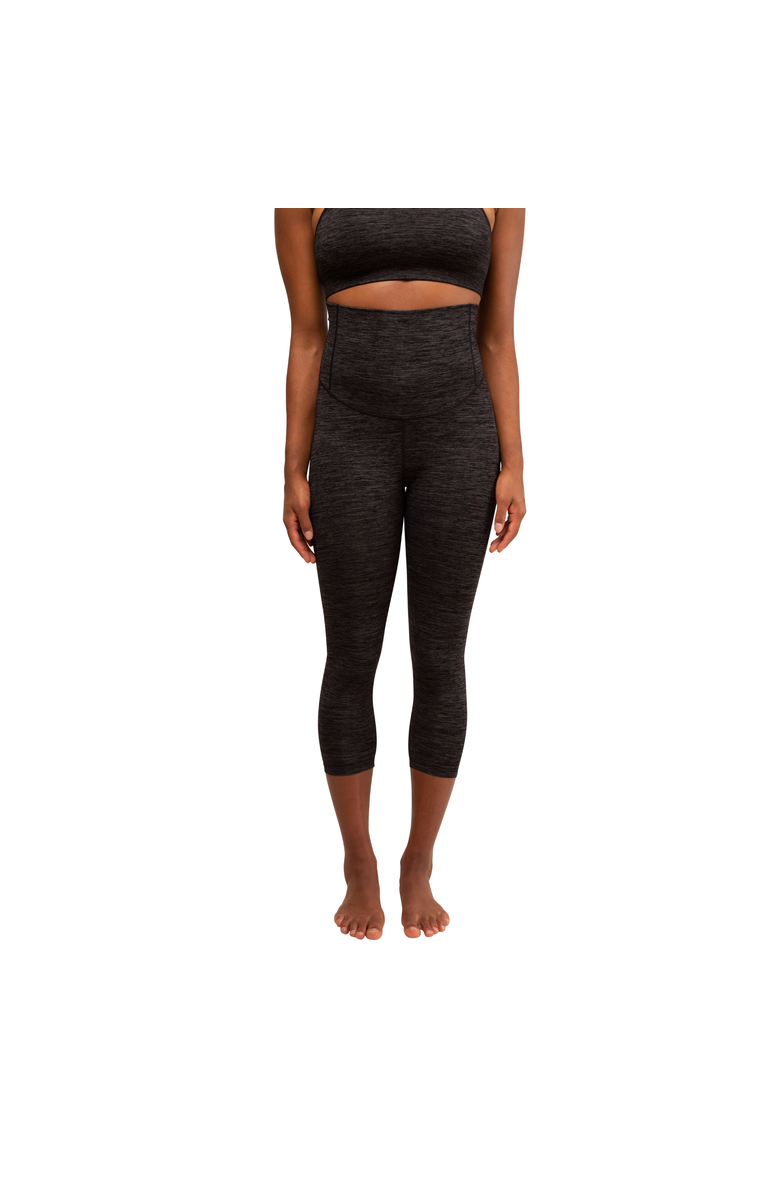 Modern Eternity Maternity Zara Seamless Yoga Maternity Capri, Main, color, Charcoal Melange