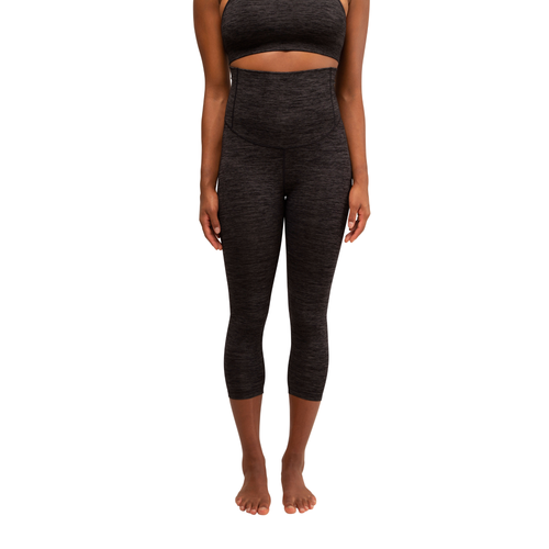 Modern Eternity Maternity Ella Activewear Seamless Maternity Leggings In Gray