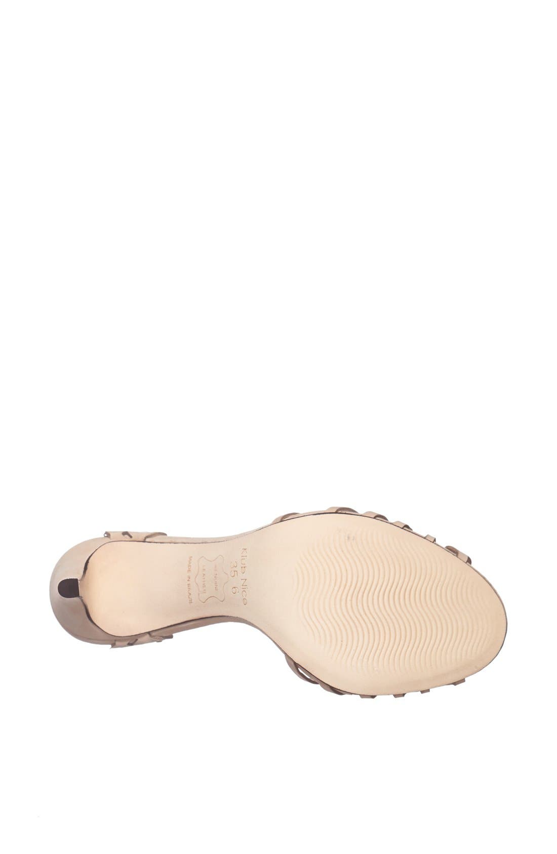 'Moxie' Laser Cutout Sandal, Alternate, color, NUDE