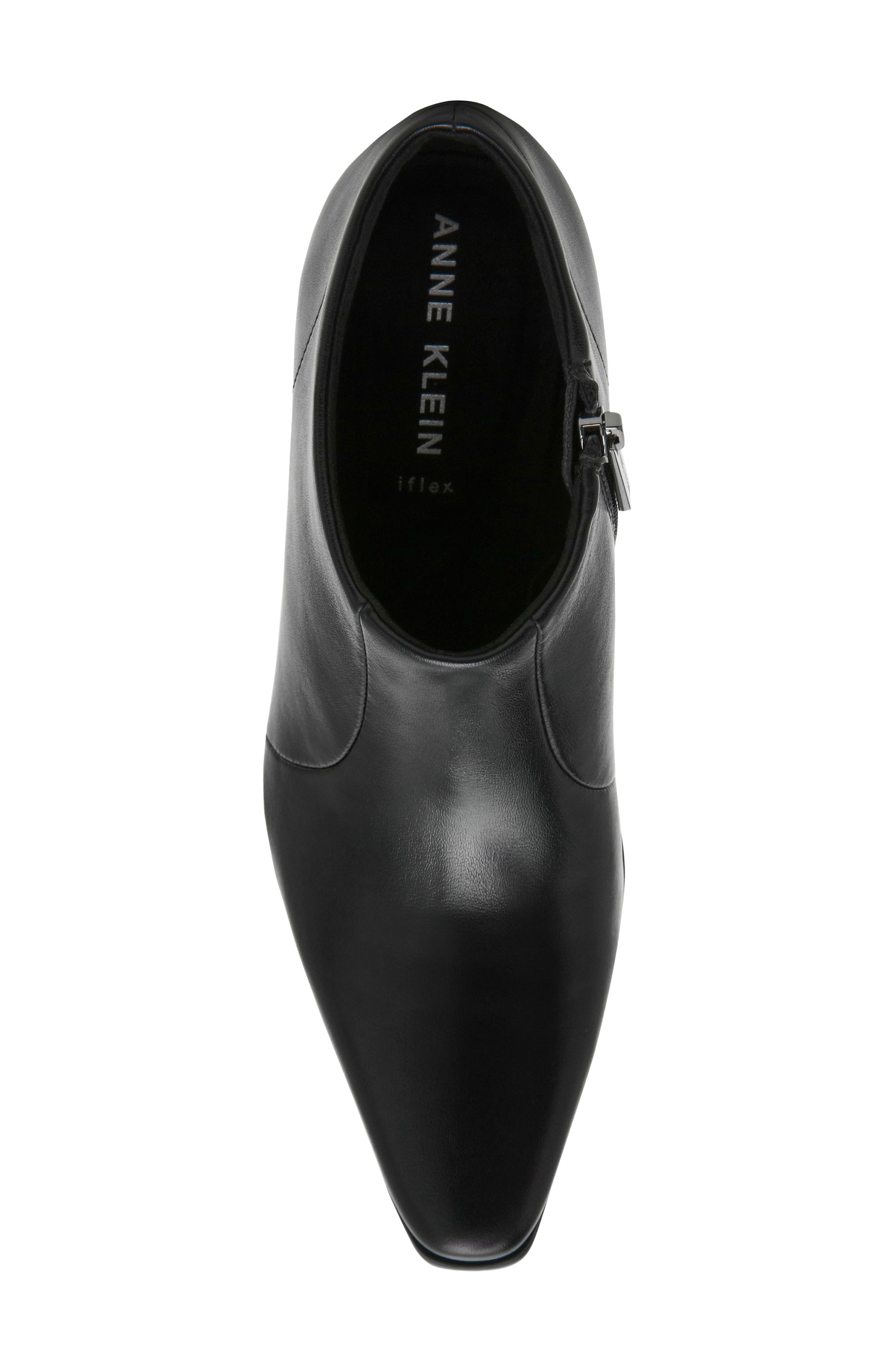 Crush Faux Leather Bootie, Alternate, color, BLACK SMOOTH