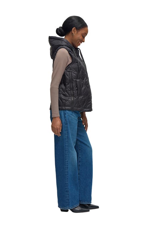 Ingrid & Isabel Quilted Maternity Vest In Black
