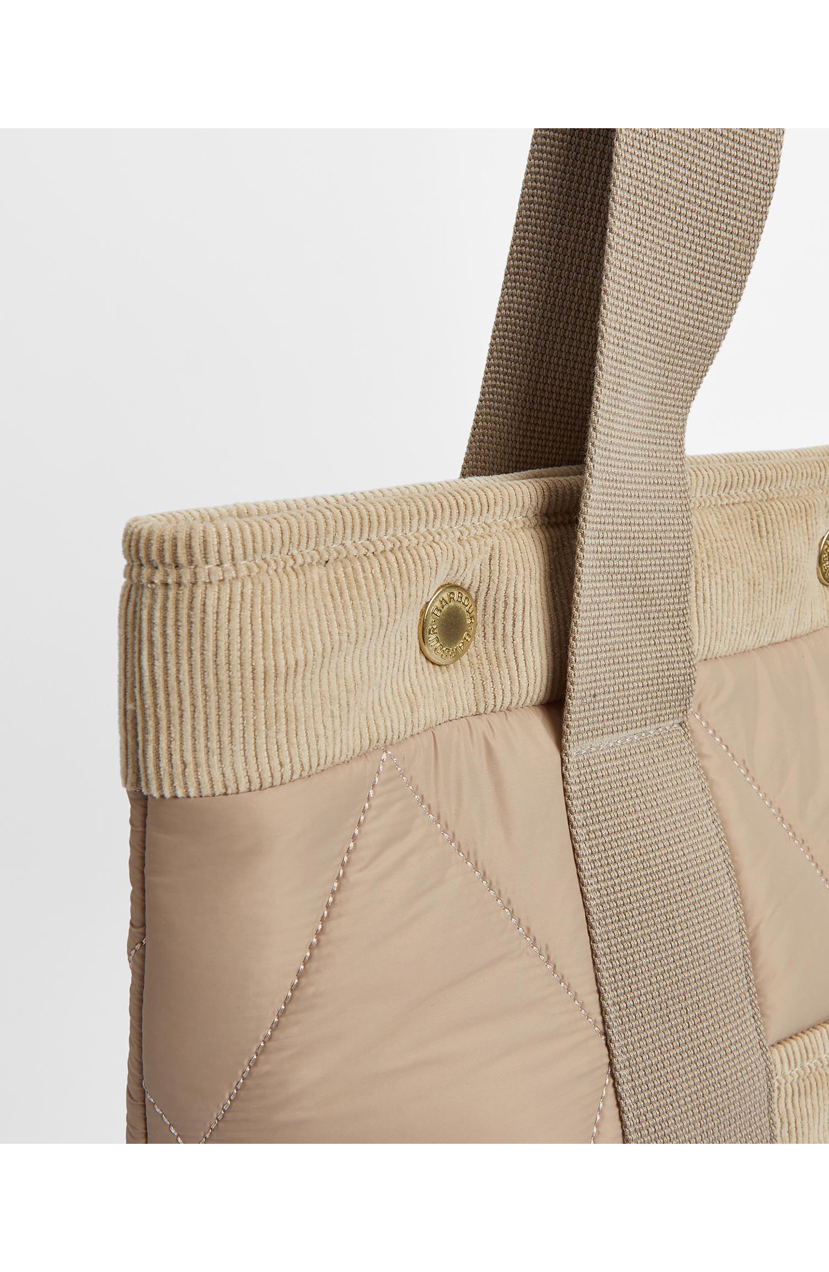 Barbour Healy Mixed Media Tote, Alternate, color, Light Sand