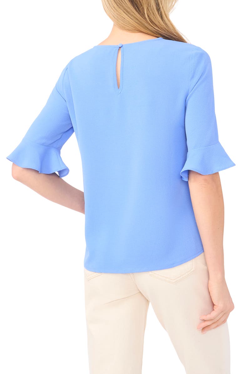 CeCe Ruffle Cuff Blouse, Alternate, color, Bellflower Blue
