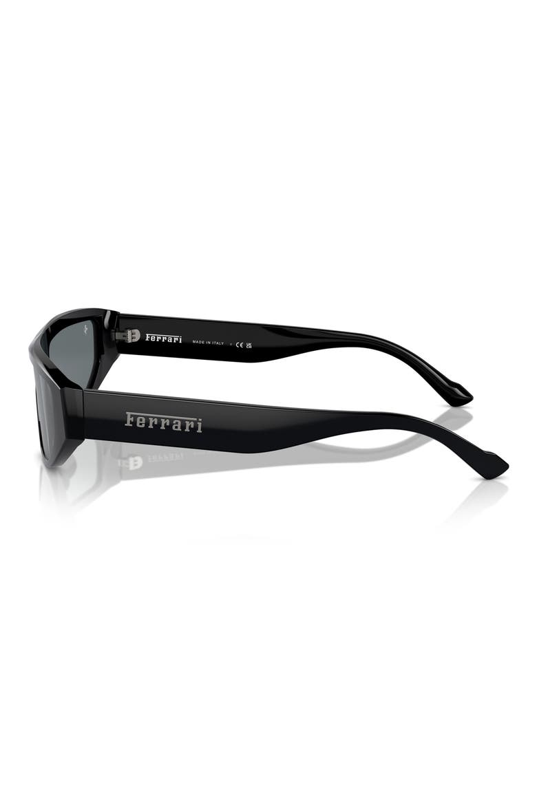 125mm Rectangular Shield Sunglasses, Alternate, color, BLACK / GREY