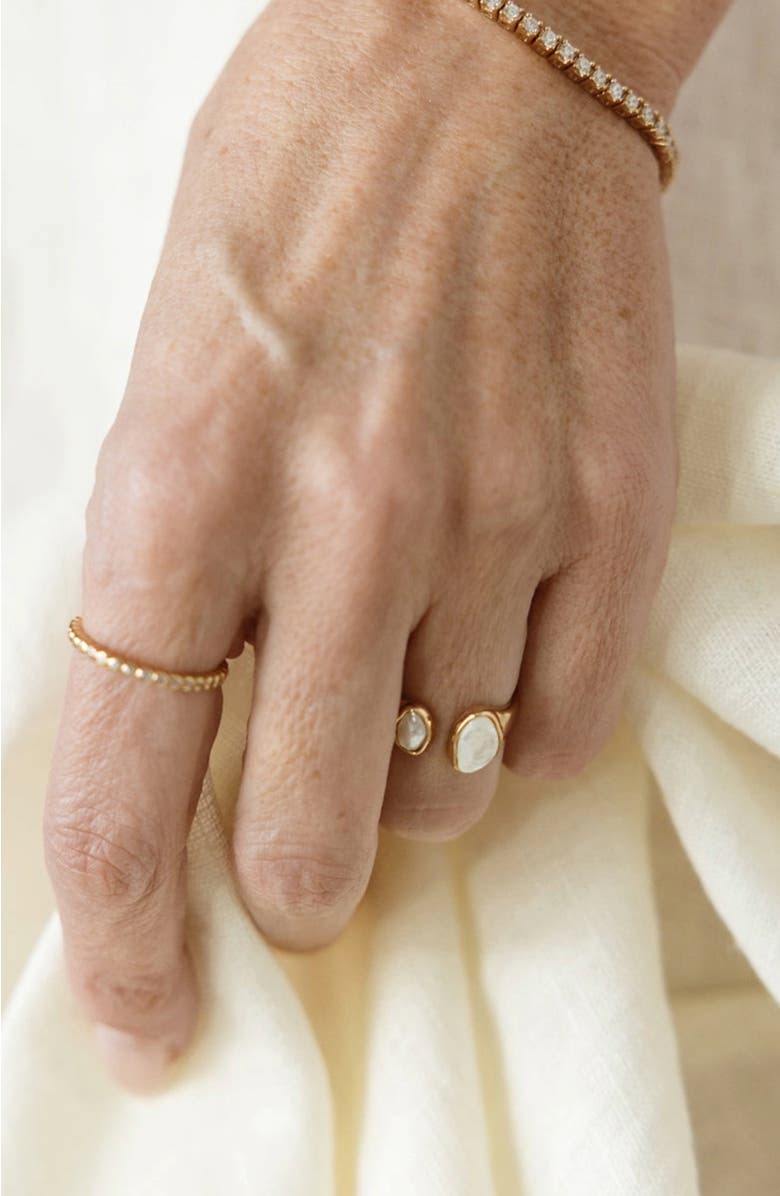 MADE BY MARY Baroque Pearl Statement Ring, Alternate, color, Gold Vermeil