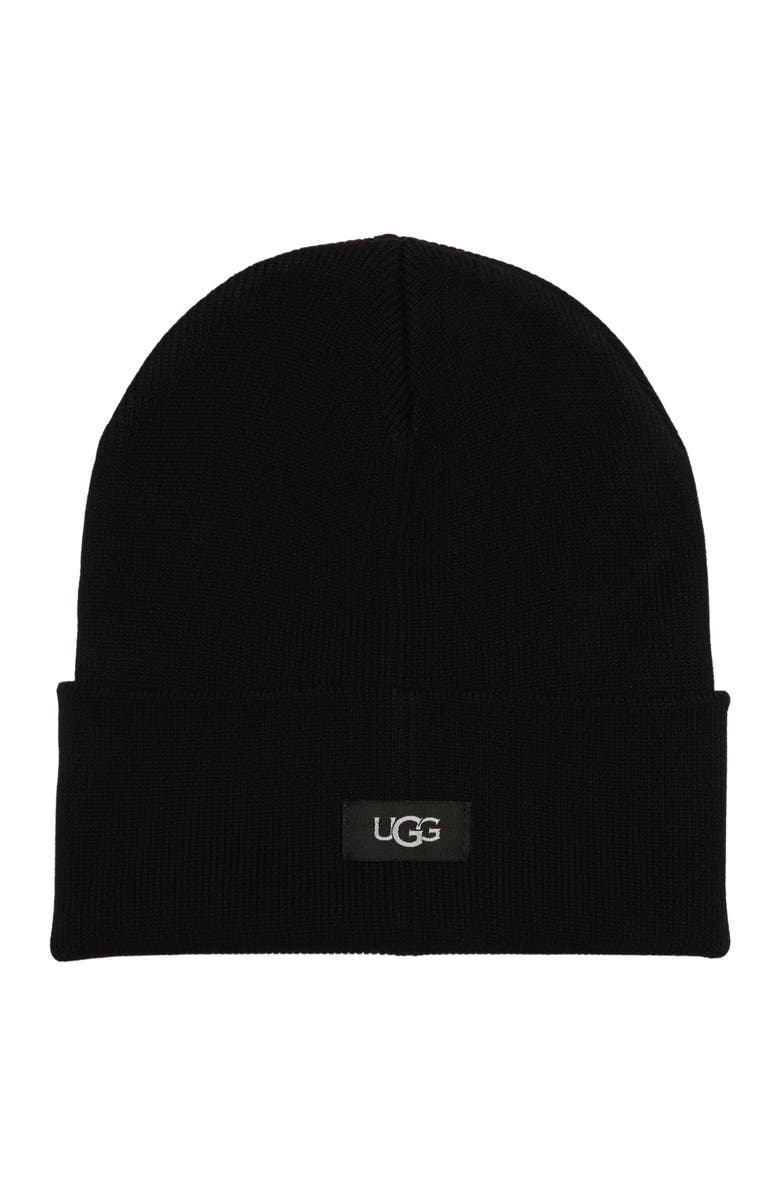 UGG<sup>®</sup> Knit Cuff Beanie, Alternate, color, Black