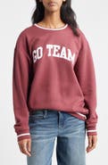 GOLDEN HOUR Go Team Embroidered Relaxed Fit Cotton Blend Sweatshirt