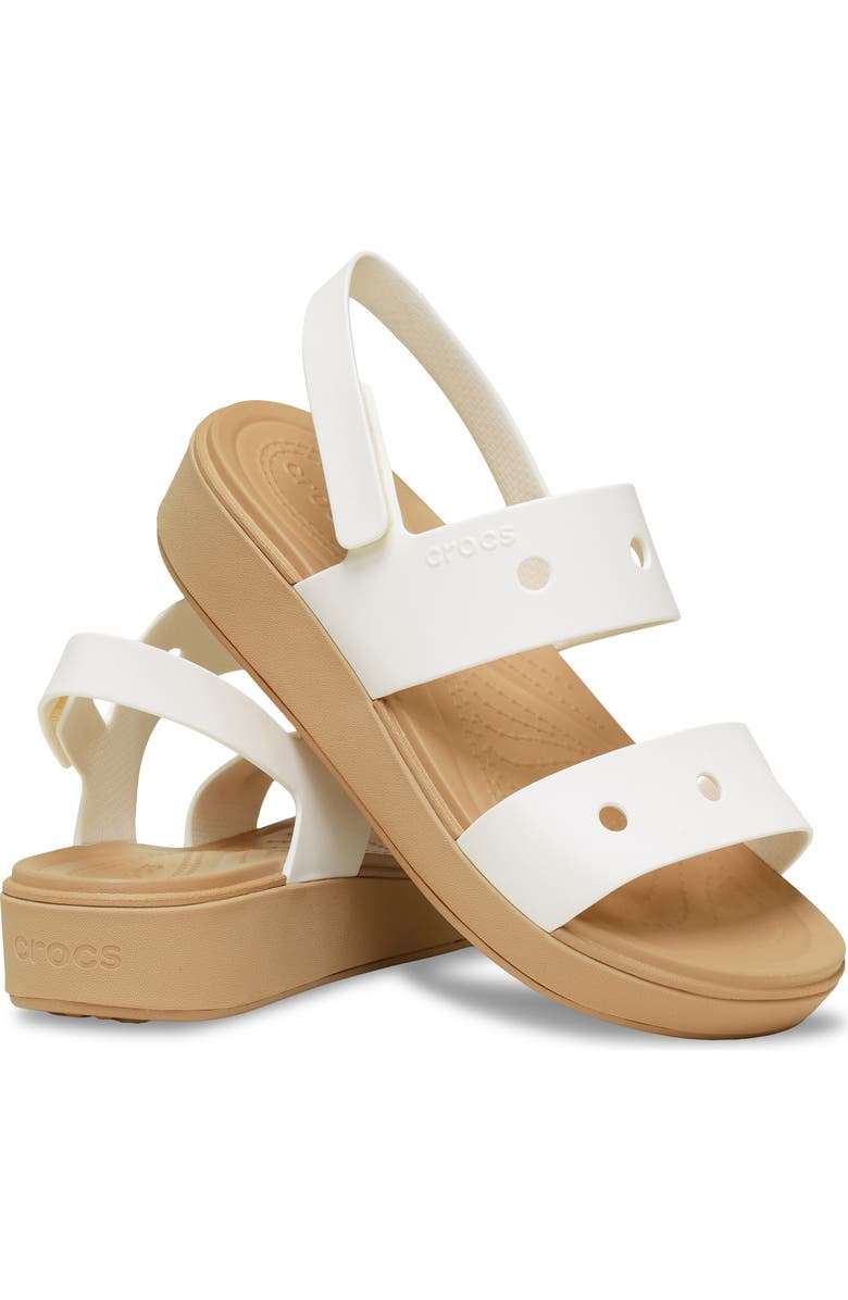 CROCS Kids' Brooklyn Slingback Sandal, Alternate, color, Chalk/ Cashew