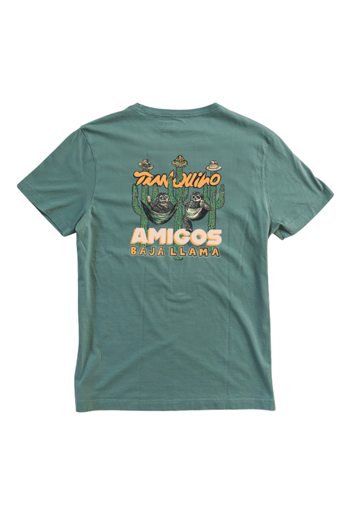 Baja Llama TRANQUILO AMIGOS - GREEN PRIMO GRAPHIC TEE 