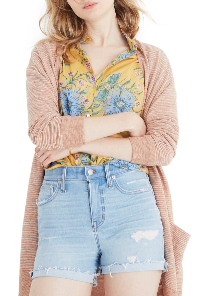 Summer Ryder Stripe Cardigan, Main, color, HEATHER BLUSH