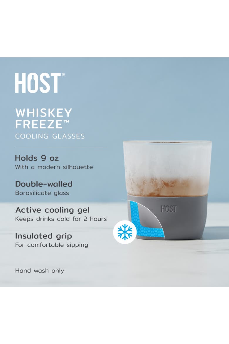 Glass FREEZE Whiskey Cooling Cup Set of 2, Alternate, color, Gray