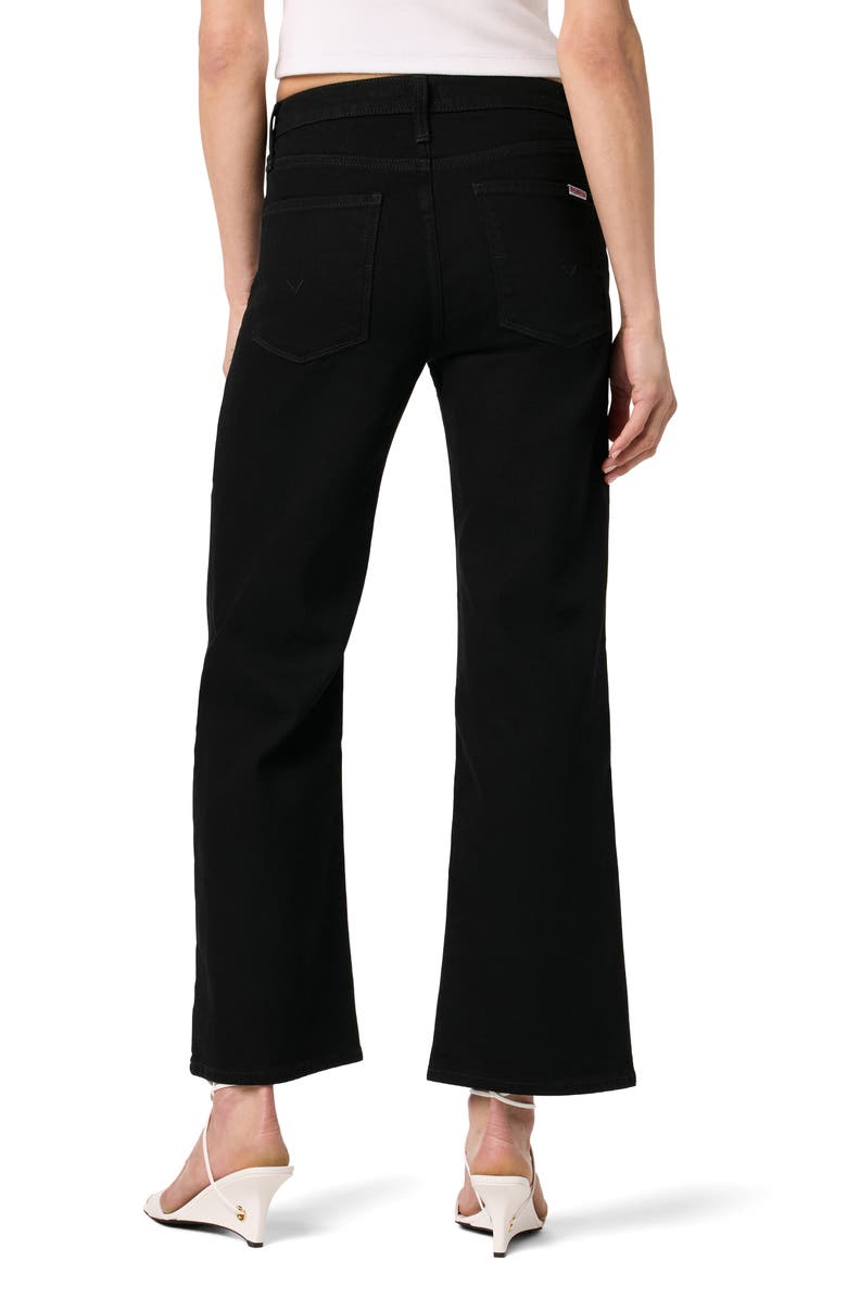 Hudson Jeans Rosalie High Waist Crop Wide Leg Jeans, Alternate, color, Black Rinse H2