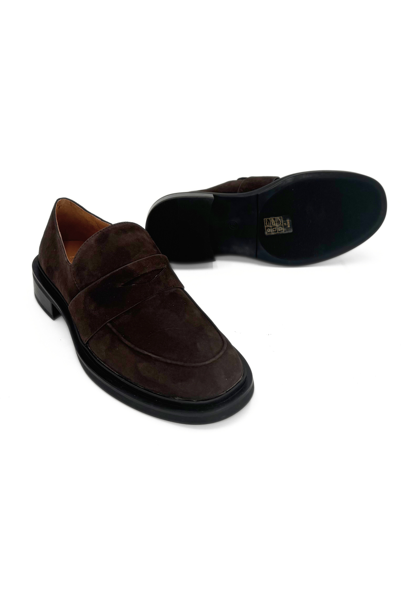 Amie Rafa Drew Suede Loafers, Alternate, color, Brown