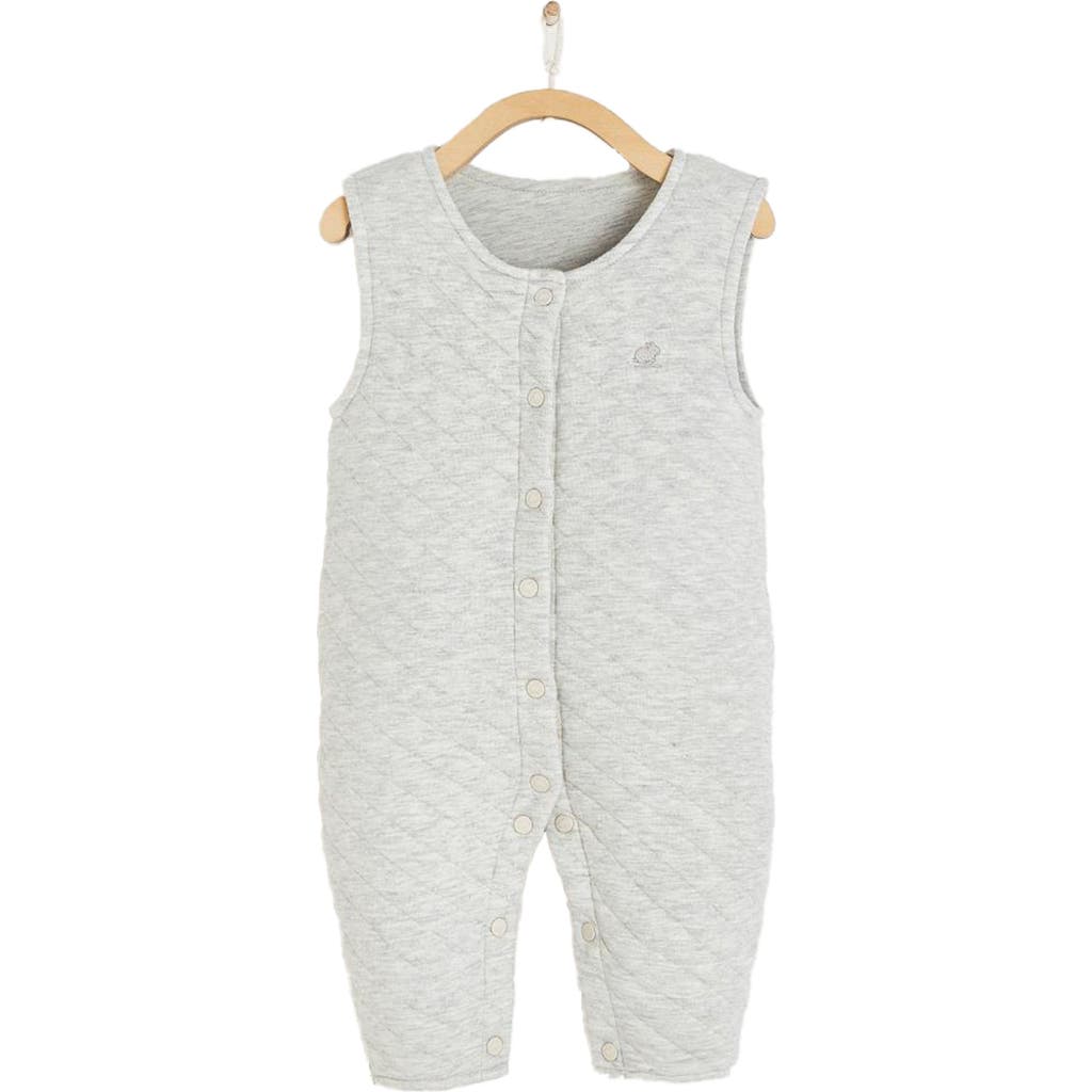 Shop Babycottons Mini Quilted Overalls In Grey