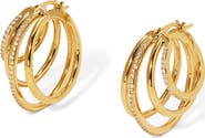 Nadri Juno Layered Hoop Earrings