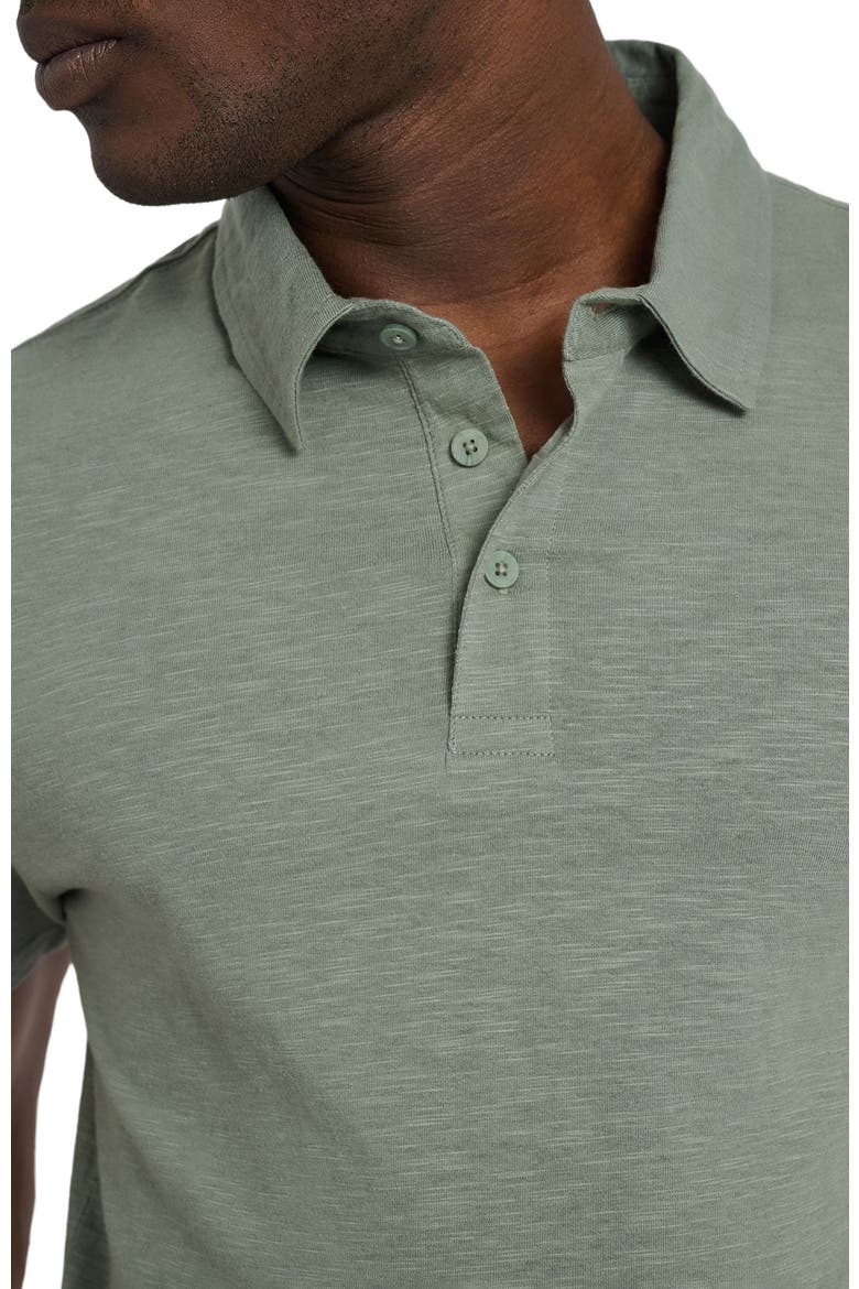 Slub Short Sleeve Polo, Alternate, color, AGAVE