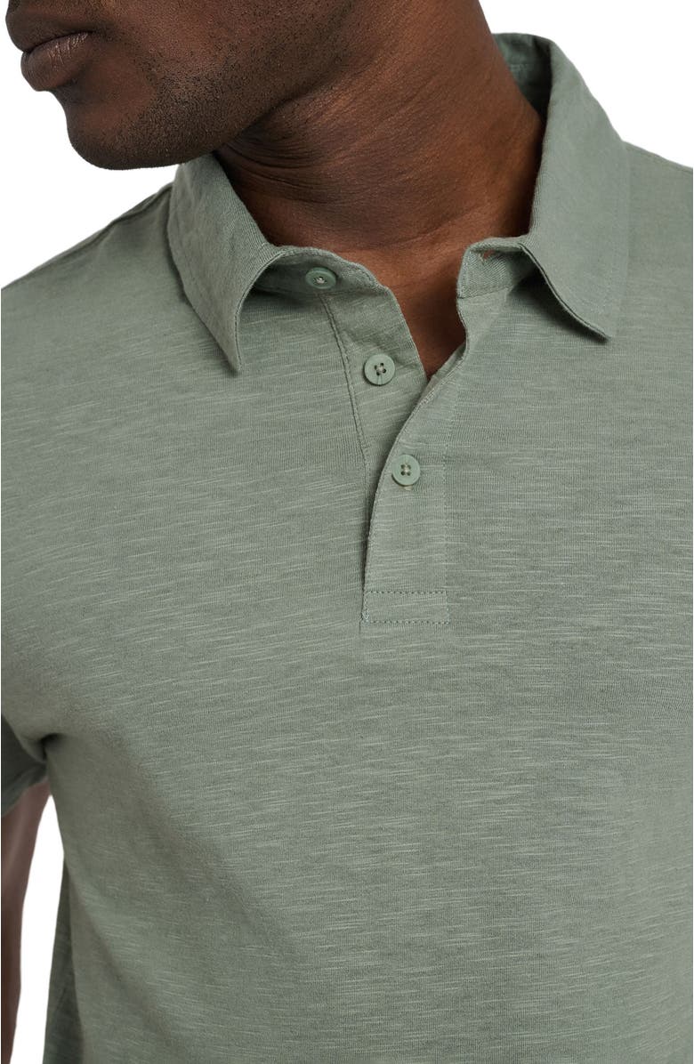 Onia Slub Short Sleeve Polo, Alternate, color, Agave