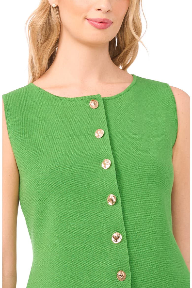 Sleeveless Button-Up Shirt, Alternate, color, GREEN BEE