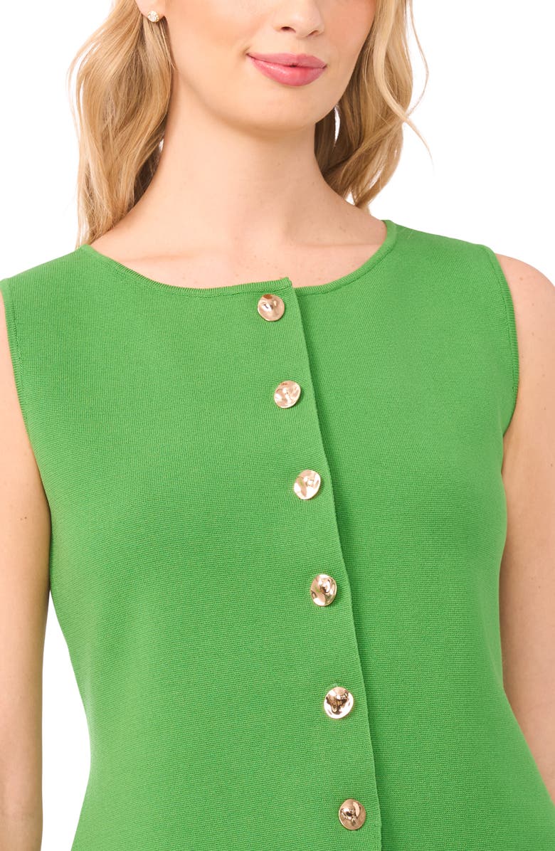 Ted Baker Sleeveless Button-Up Shirt, Alternate, color, Green Bee