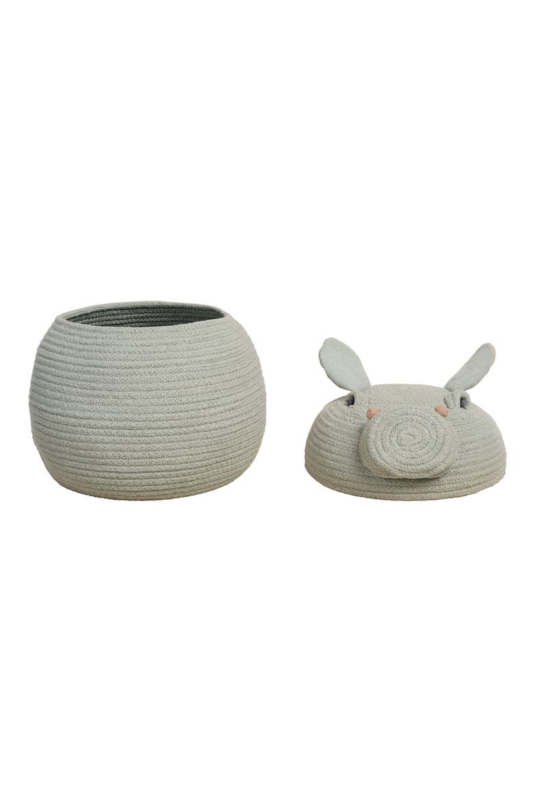 Henry the Hippo Basket, Alternate, color, BLUE SAGE