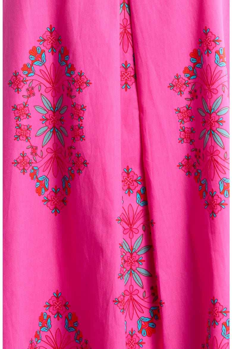 Mikey Placed Print Cotton Dress, Alternate, color, PINK-RED-MULTI