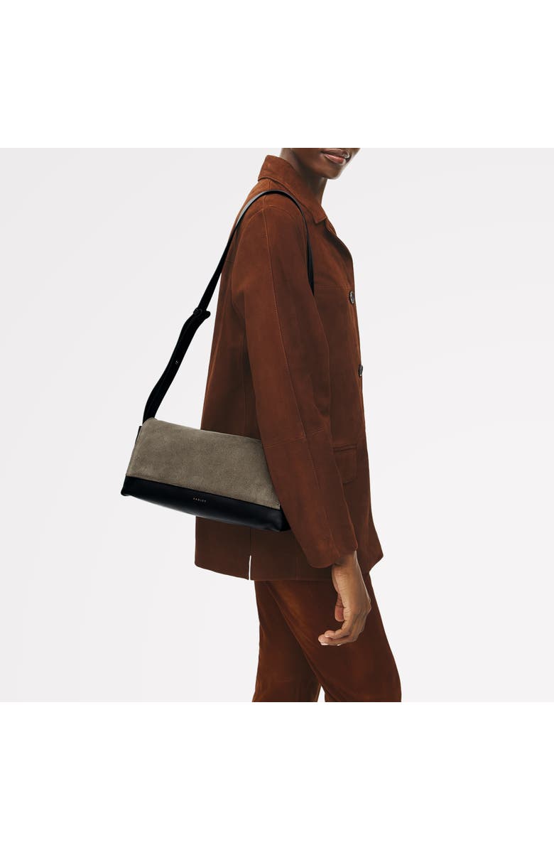 Radley The Annabel - Suede Medium Flapover Shoulder Bag, Alternate, color, Coffee