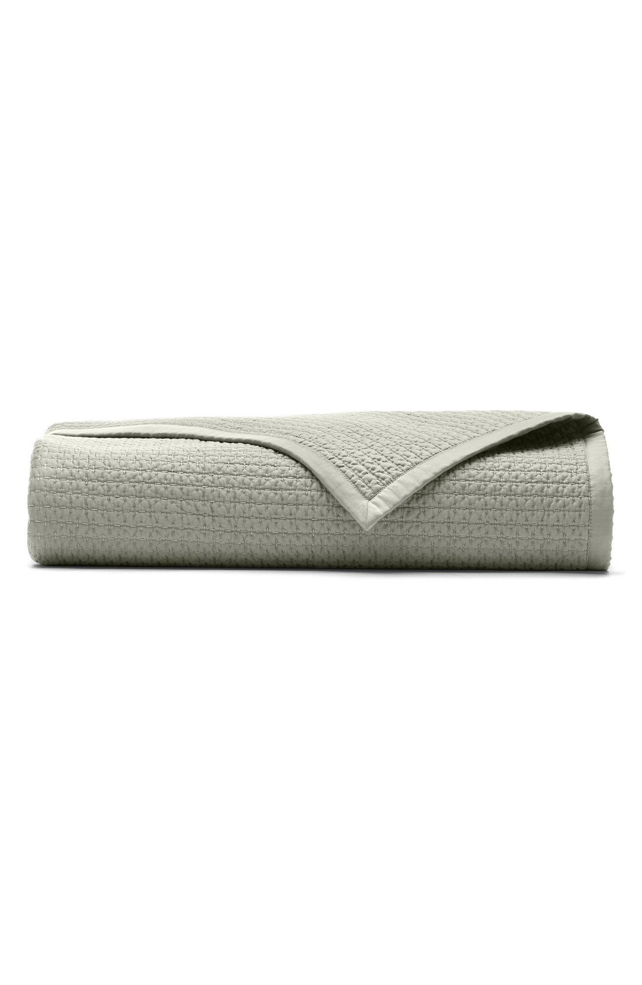Boll & Branch Signature Texture Stitch Organic Cotton Sham - Sage Leaf, Standard