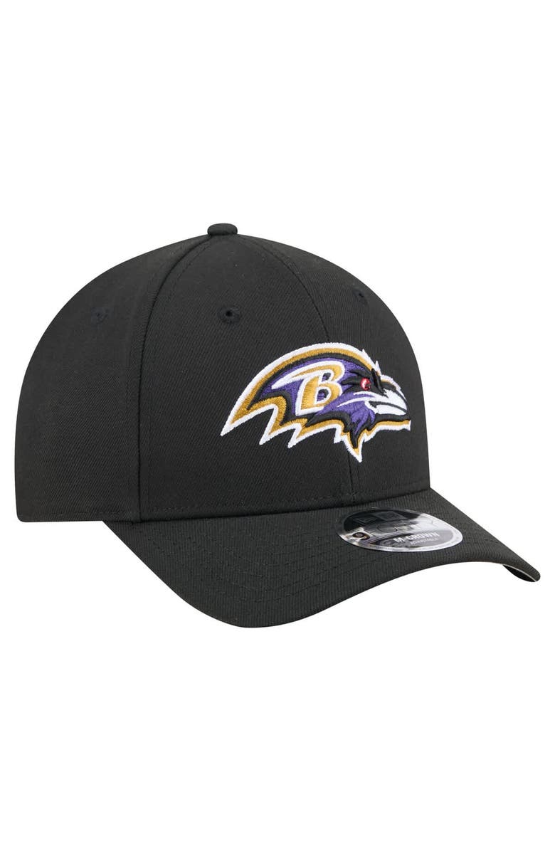 New Era Men's New Era Black Baltimore Ravens Team Collection 9FORTY M-Crown Adjustable Hat, Alternate, color, Black
