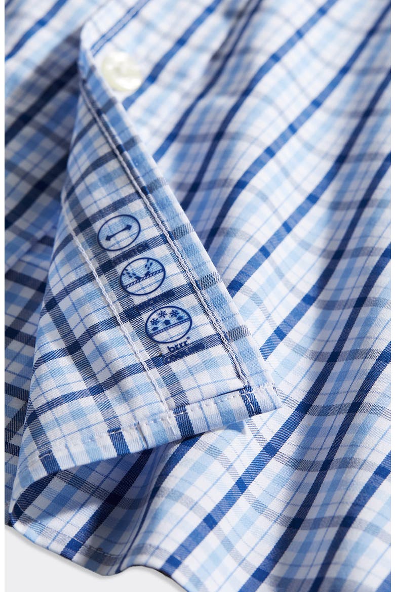 Classic Fit Check Button-Down Performance Shirt, Alternate, color, MAUI BLUE