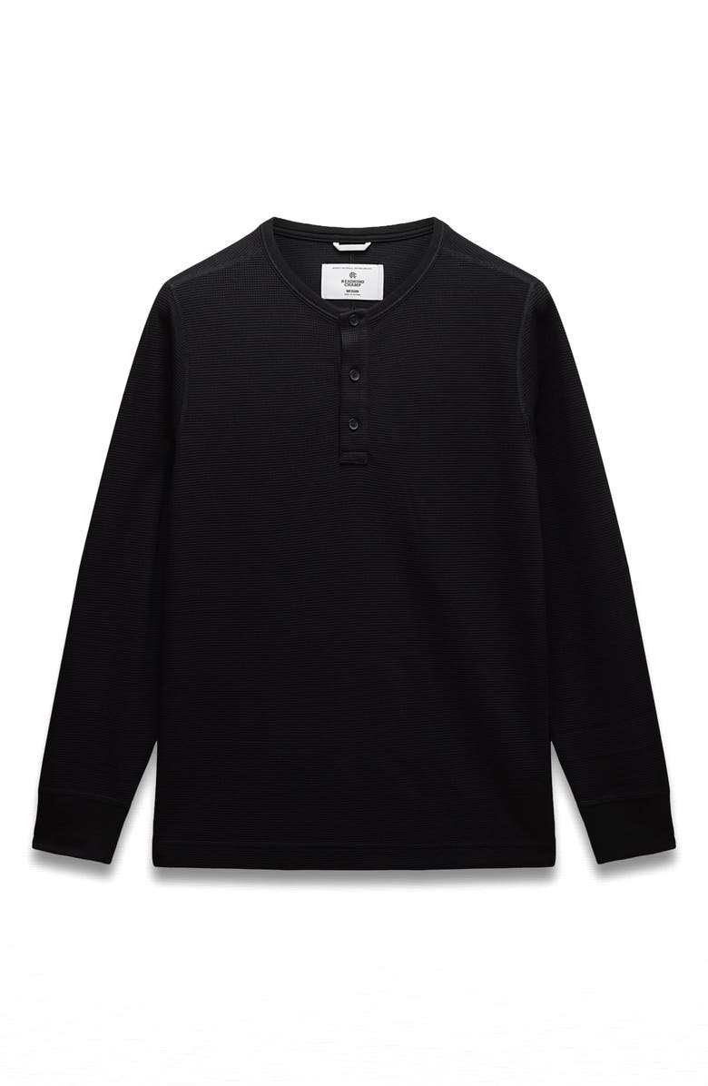 Reigning Champ Standard Fit Lightweight Waffle Knit Henley, Alternate, color,