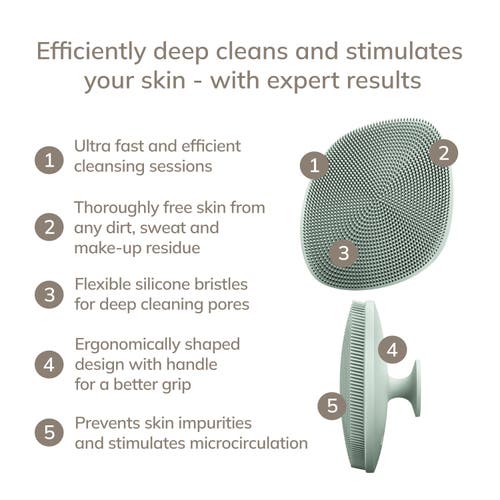 Geske Smartappguided Facial Brush With Handle | 4 In Green