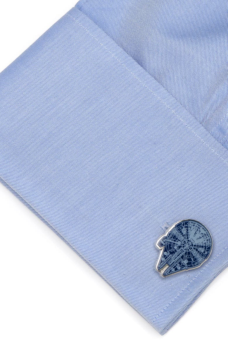 Cufflinks, Inc. Star Wars<sup>™</sup> Millenium Falcon Blueprint Cuff Links, Alternate, color, Blue