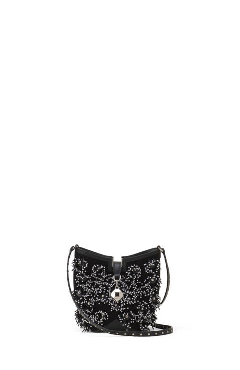 Catch By Lanvin Embroidered Leather Bucket Bag